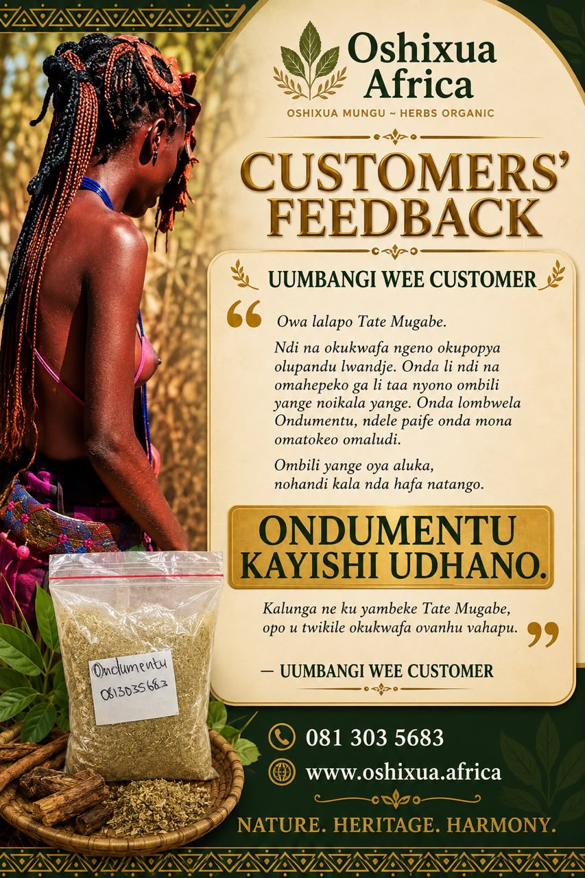 Customer testimonial for Ondumentu product - Uumbangi Wee Customer